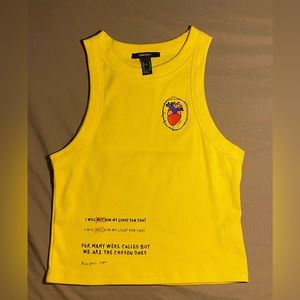 Yellow Graphic Tank Top